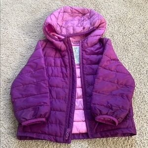 GAP Kids Ombré Purple Lightweight Puffer Coat 3T